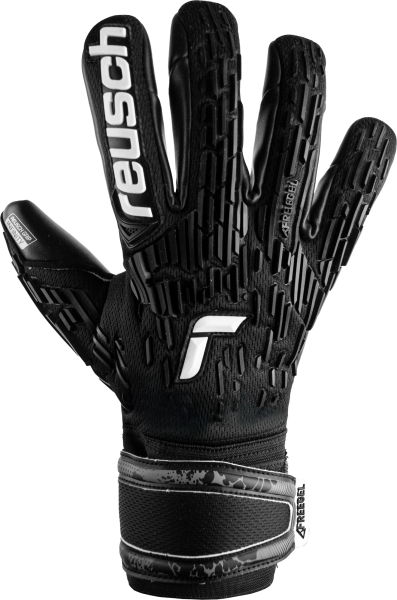 Reusch Attrakt Freegel Infinity Finger Support 5370730 7700 black front